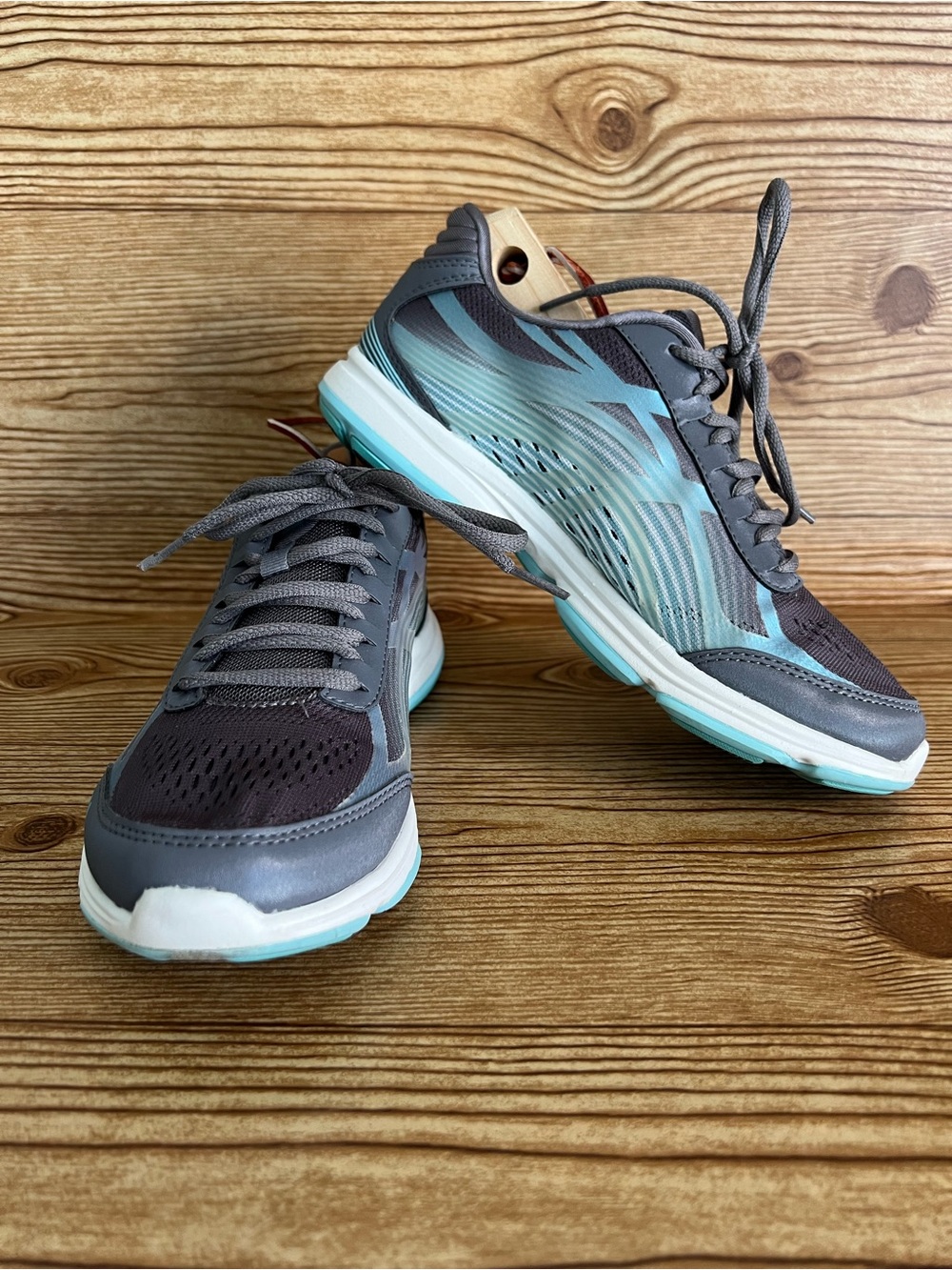 Ryka Devotion Plus 3 Women's 8M Gray Blue QT Grey Mesh Fitness Walking Shoe